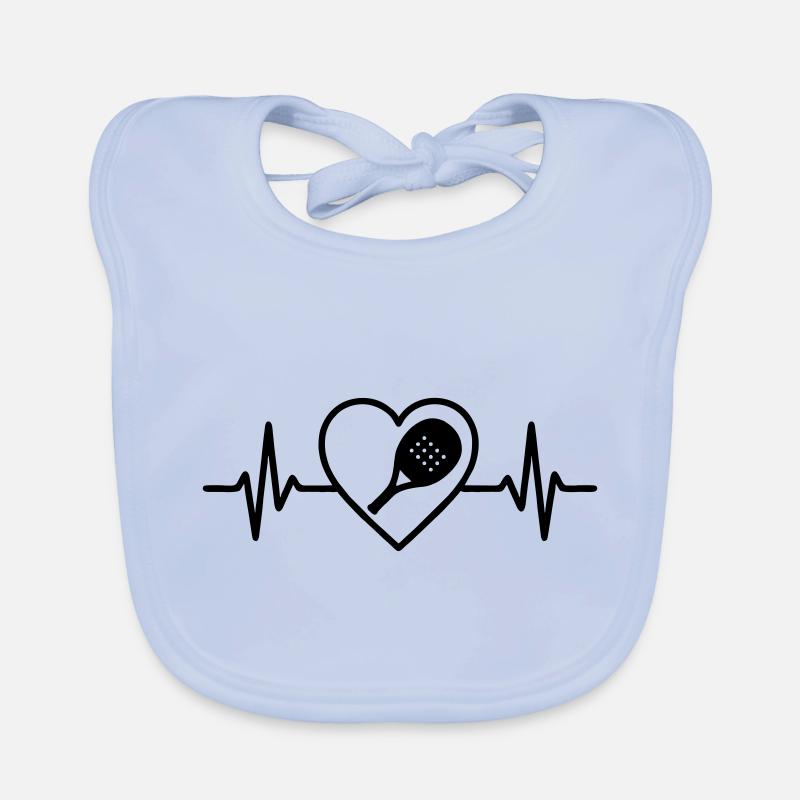 Cuore da padel per la racchetta Bavaglino ecologico per neonato