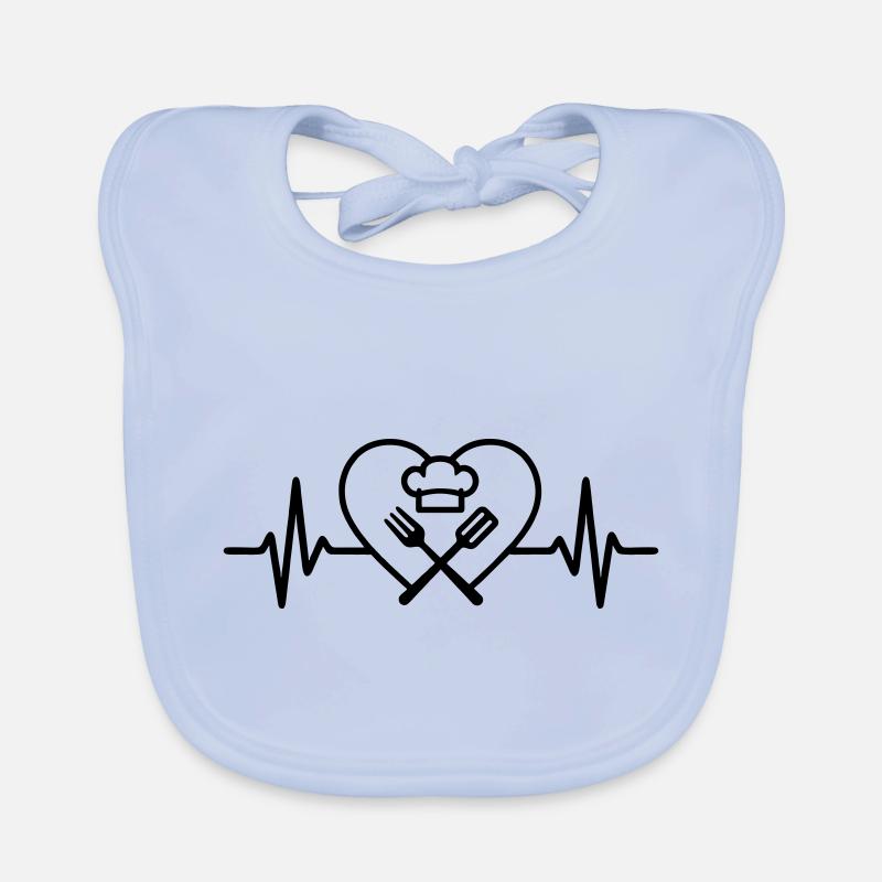 Kochen Koch Herz Baby Bio-Lätzchen