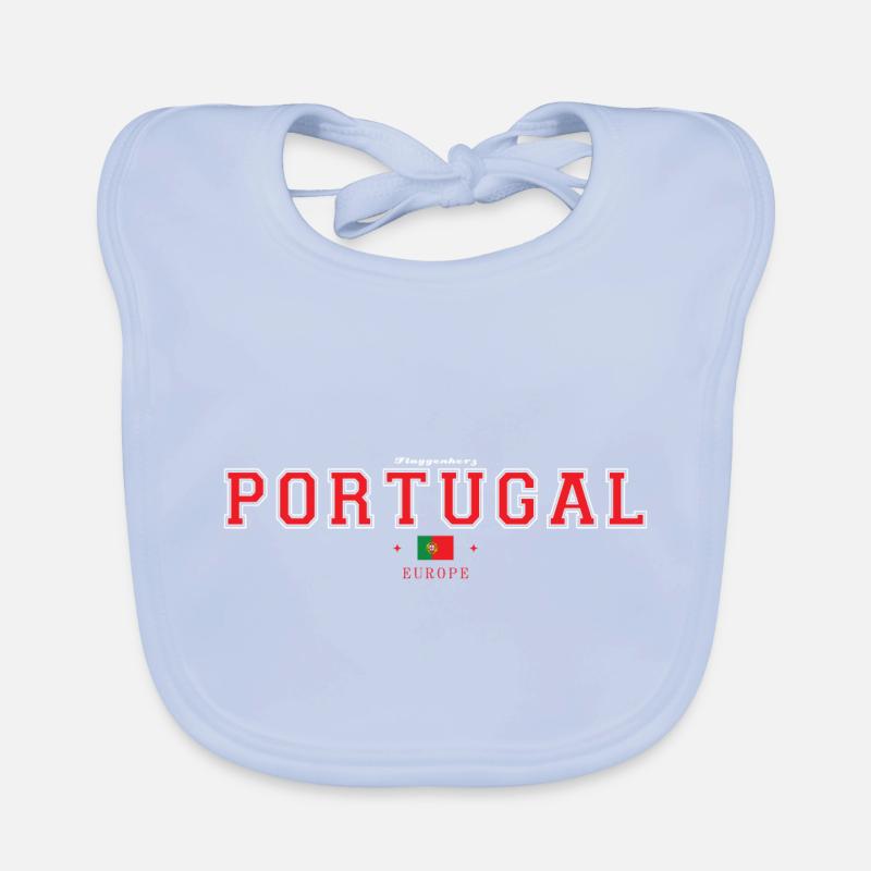 Portugal - Bavoir bio Bébé - bleu ciel