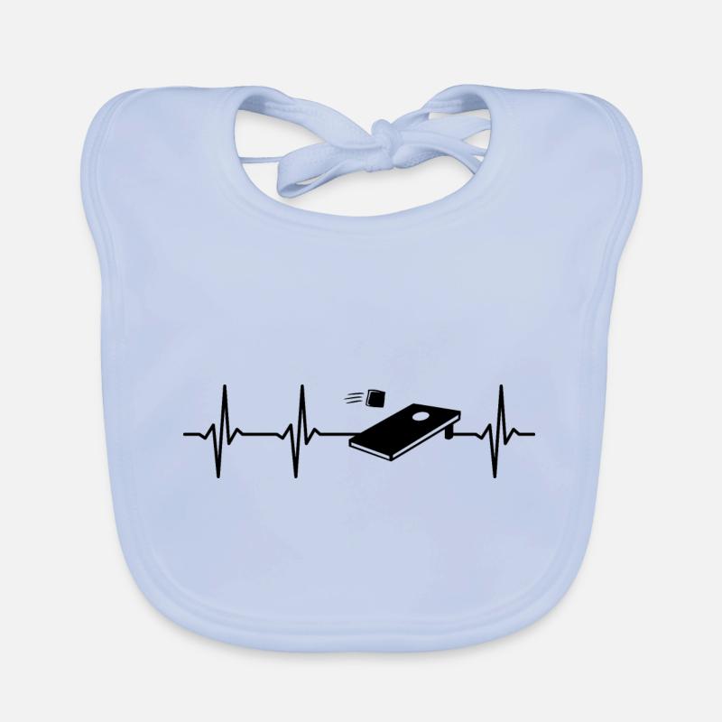 Rythme cardiaque de Cornhole Bavoir bio Bébé