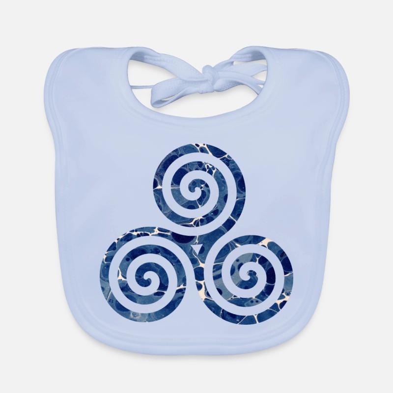 Celtic symbol 12 triskele e 12 Organic Baby Bibs