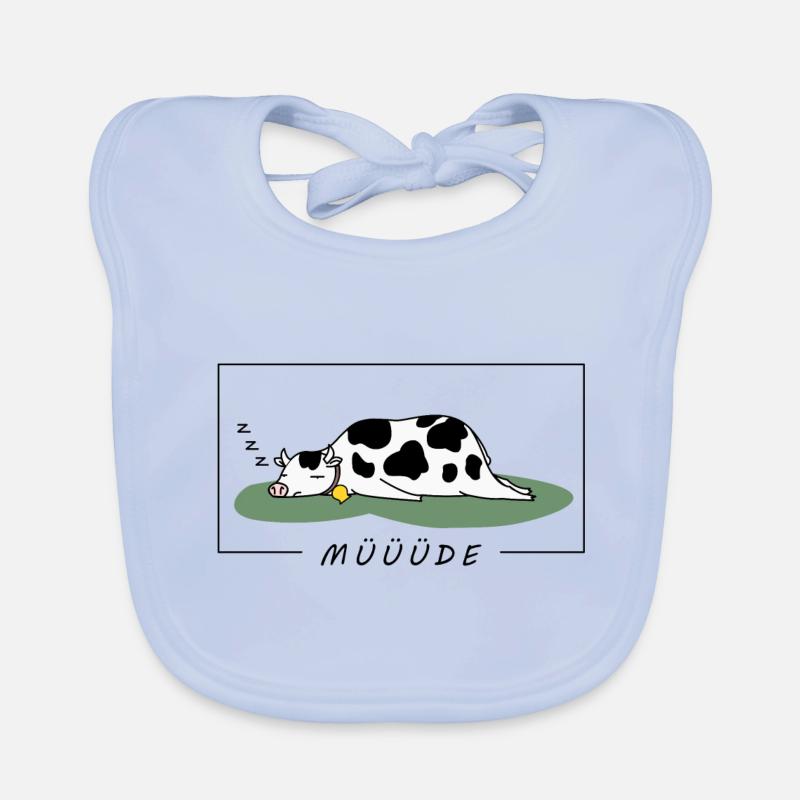 "MÜÜÜDE" Kuh - Geschenkidee Baby Bio-Lätzchen
