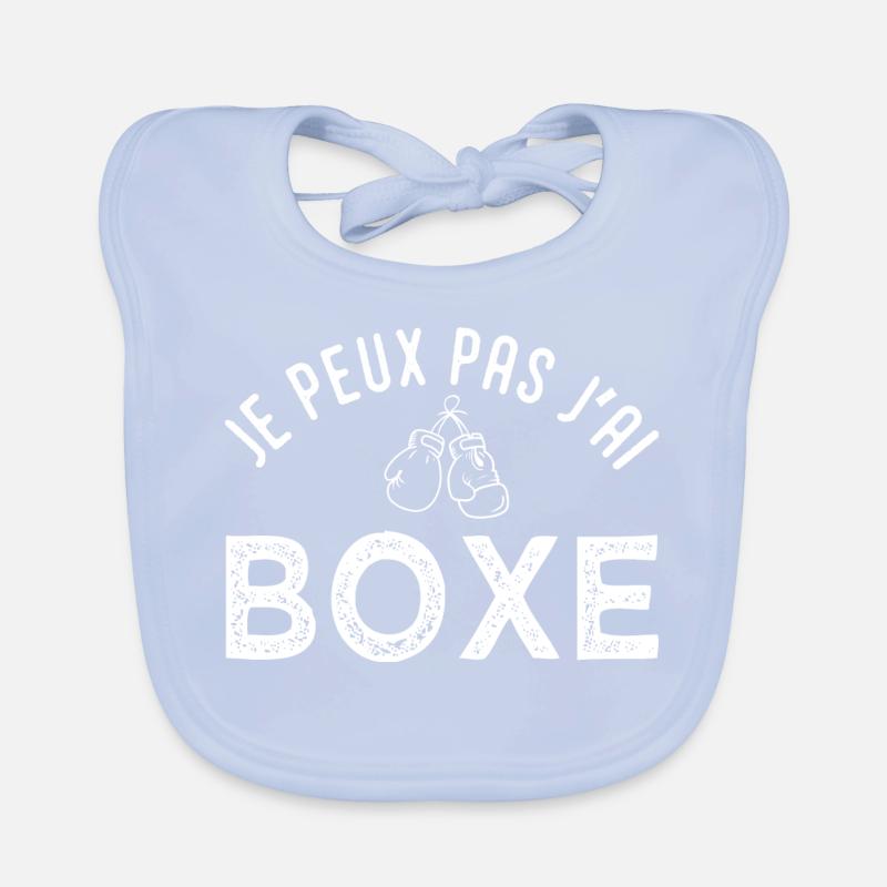 J peux pas j ai boxe Cadeau cool boxe Bavoir bio Bébé