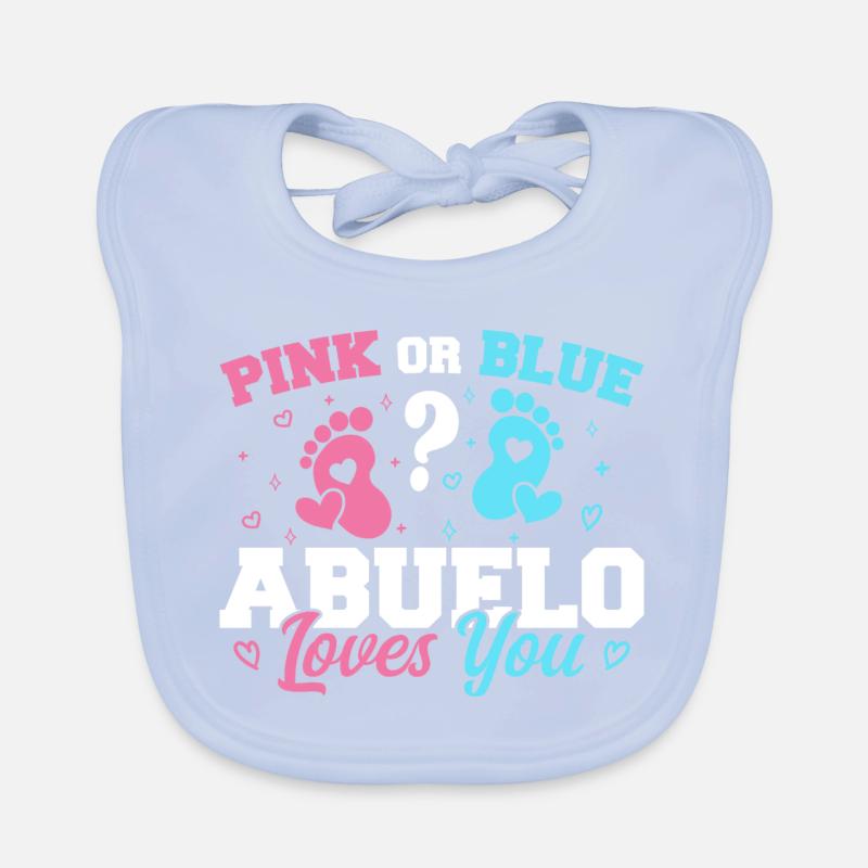 Rosa oder Blau Abuelo liebt dich - Abuelo Opa Baby Bio-Lätzchen