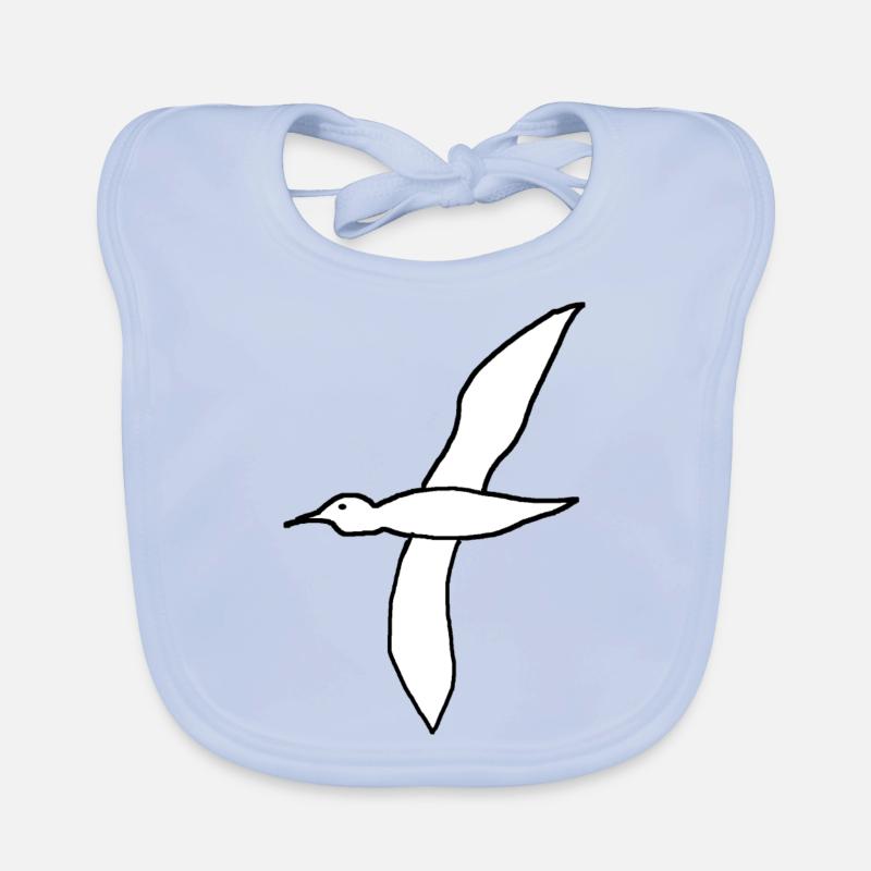 Möwen,Vögel,Meer,Strand,Geschenk,lustig,cool,trend Baby Bio-Lätzchen