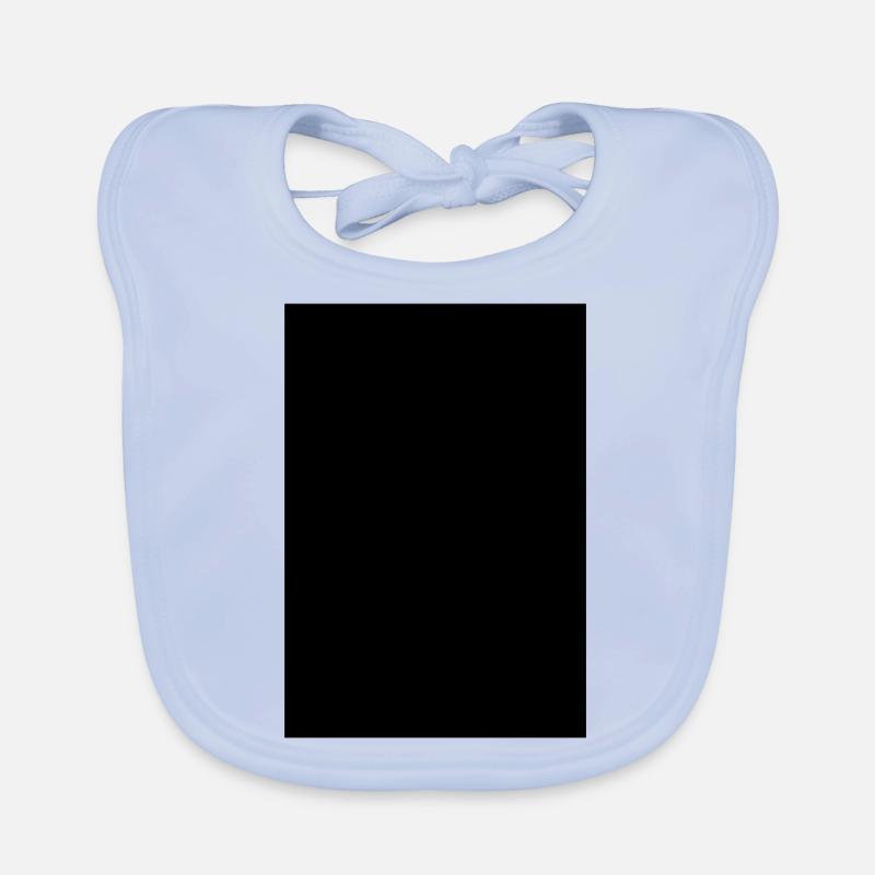 Black rectangle - Organic Baby Bibs - sky blue