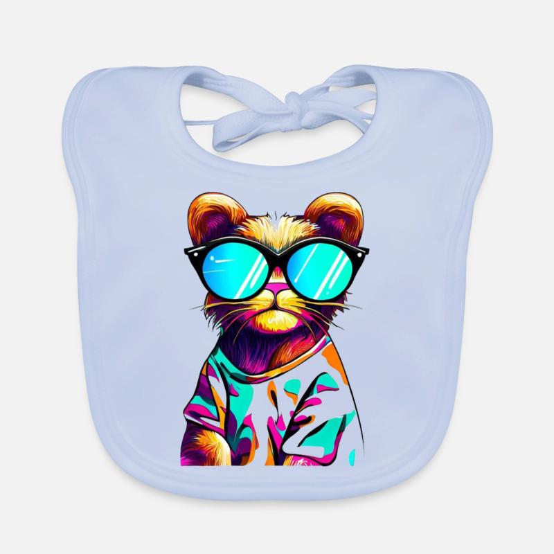 Chat cool Bavoir bio Bébé