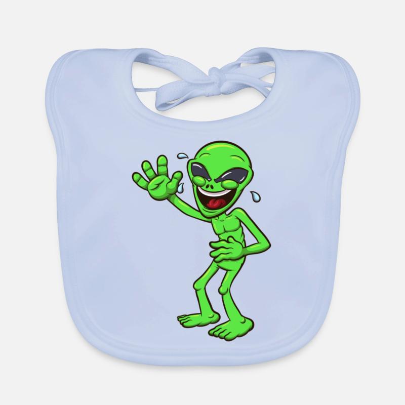 Laughing Alien Organic Baby Bibs