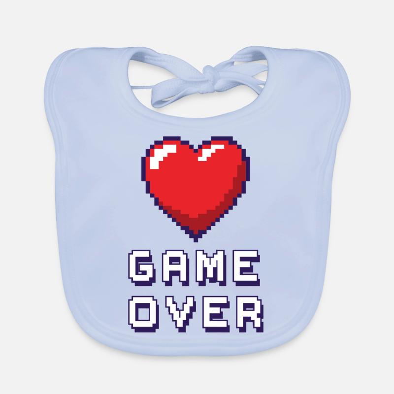 Game Over viola Bavaglino ecologico per neonato