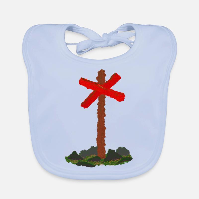 Traverser les mois d’été - Bavoir bio Bébé - bleu ciel