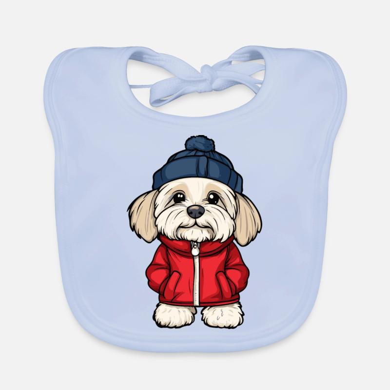 Chien Bichon Havanais élégant Bavoir bio Bébé