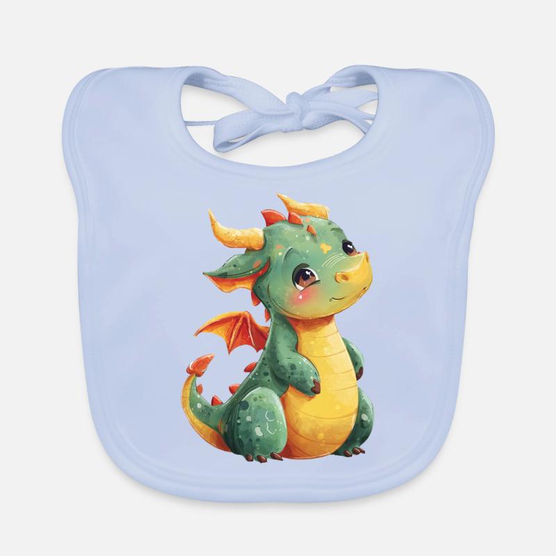 Mignon bébé dragon Bavoir bio Bébé