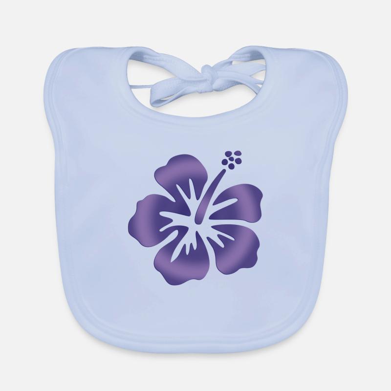 Hibiscus Bleu Bavoir bio Bébé