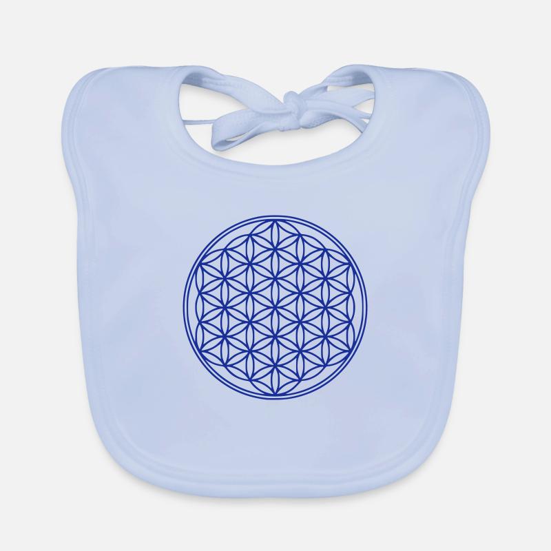Blume des Lebens 100x100 Baby Bio-Lätzchen