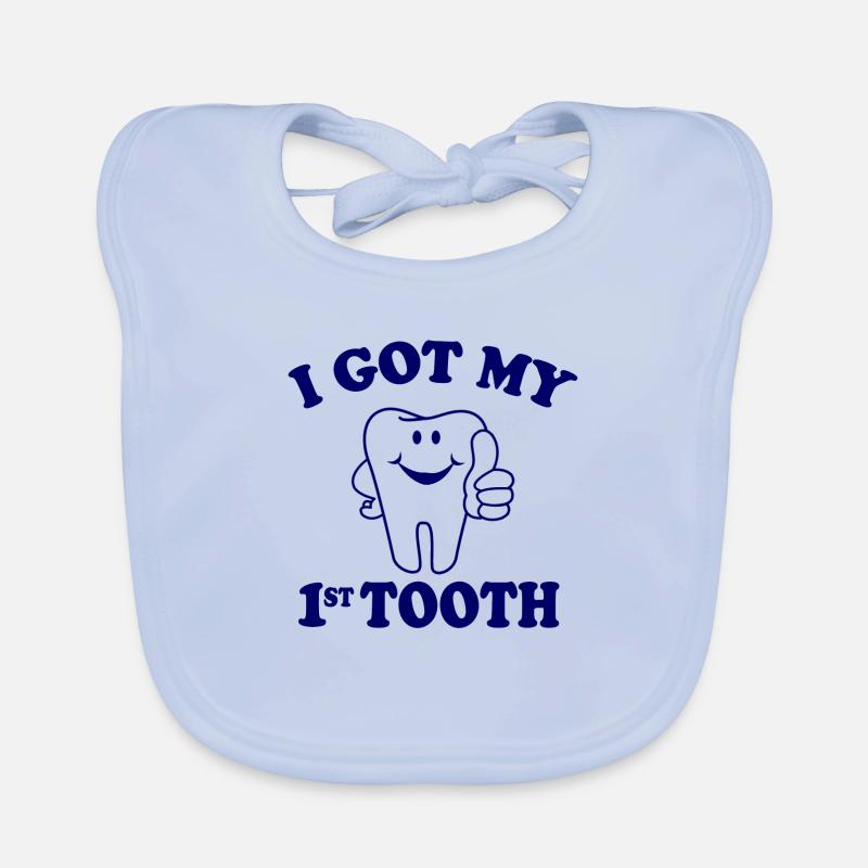 first tooth Baby Bio-Lätzchen