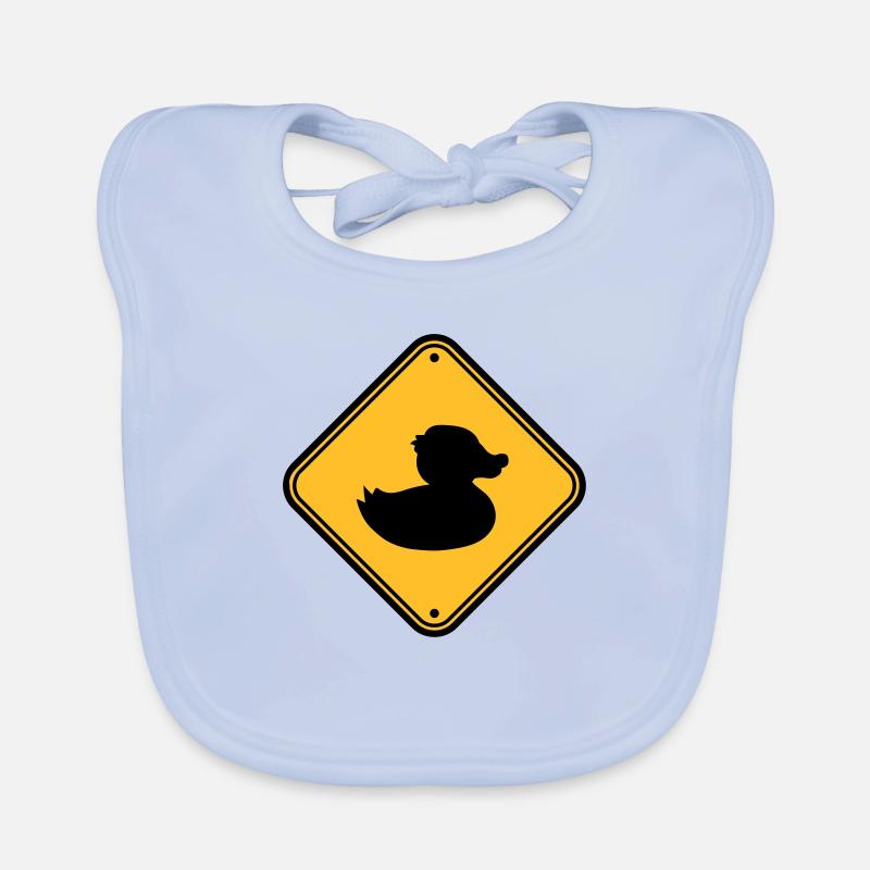 zone bouclier interdite note danger mise en garde - Bavoir bio Bébé - bleu ciel