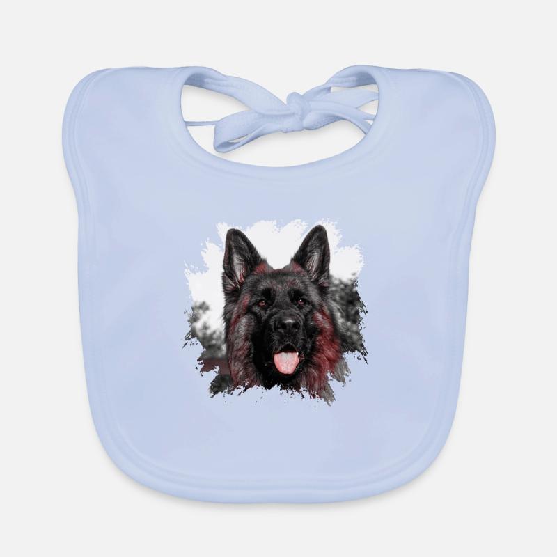 German shepherd Organic Baby Bibs