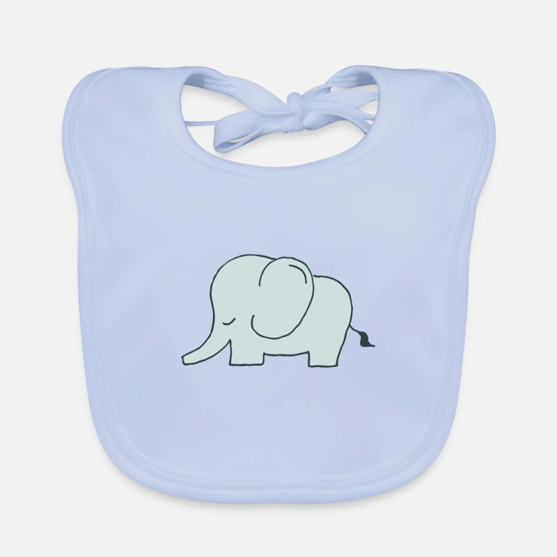 Petit bébé éléphant Bavoir bio Bébé