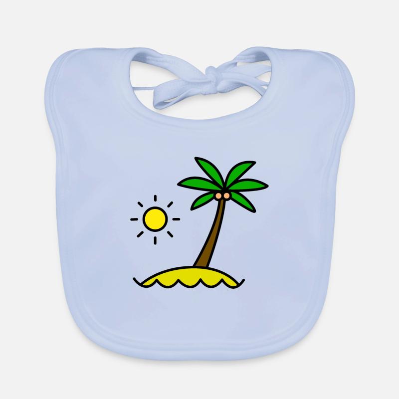 Palm trees Organic Baby Bibs