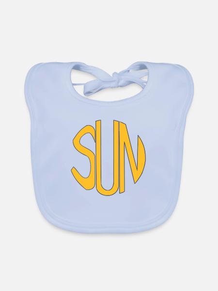 Sun - Baby Bio-Lätzchen - sky Blue - Vorne