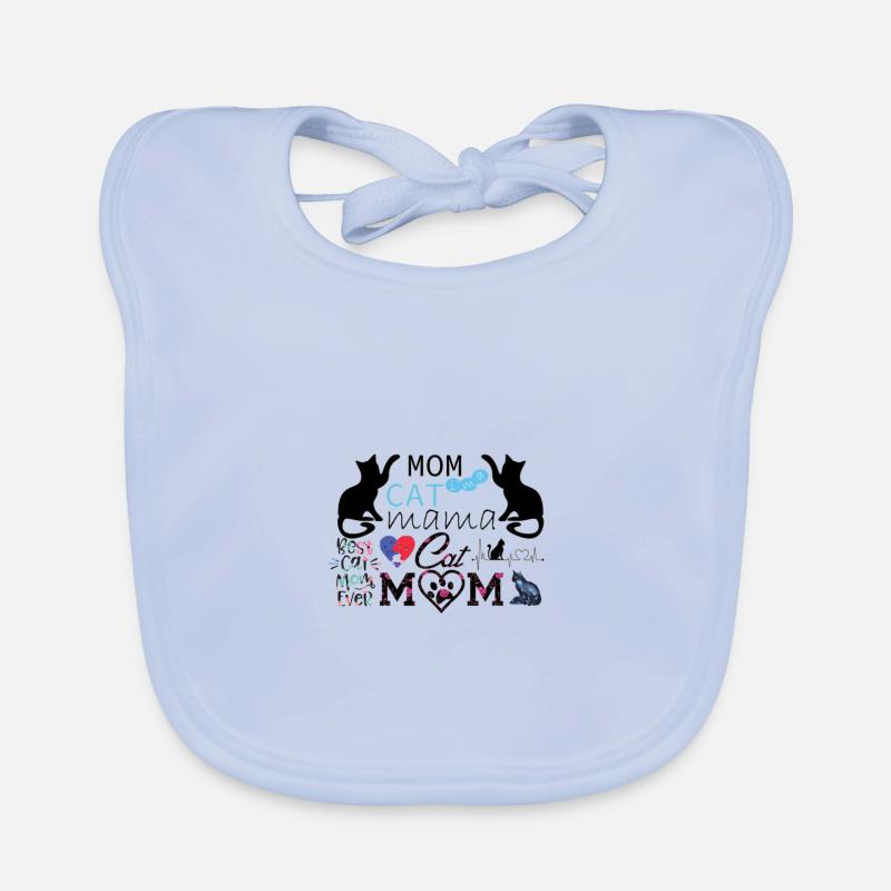 Mama cat - mom cat Organic Baby Bibs