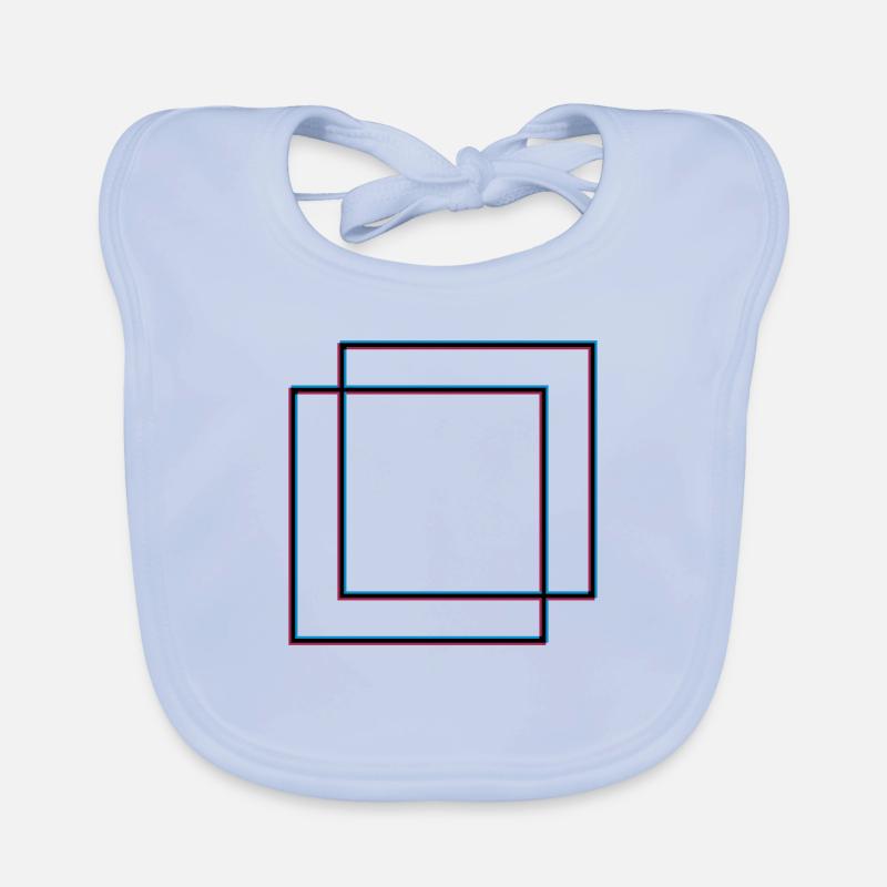 2 carrés carrés Bavoir bio Bébé