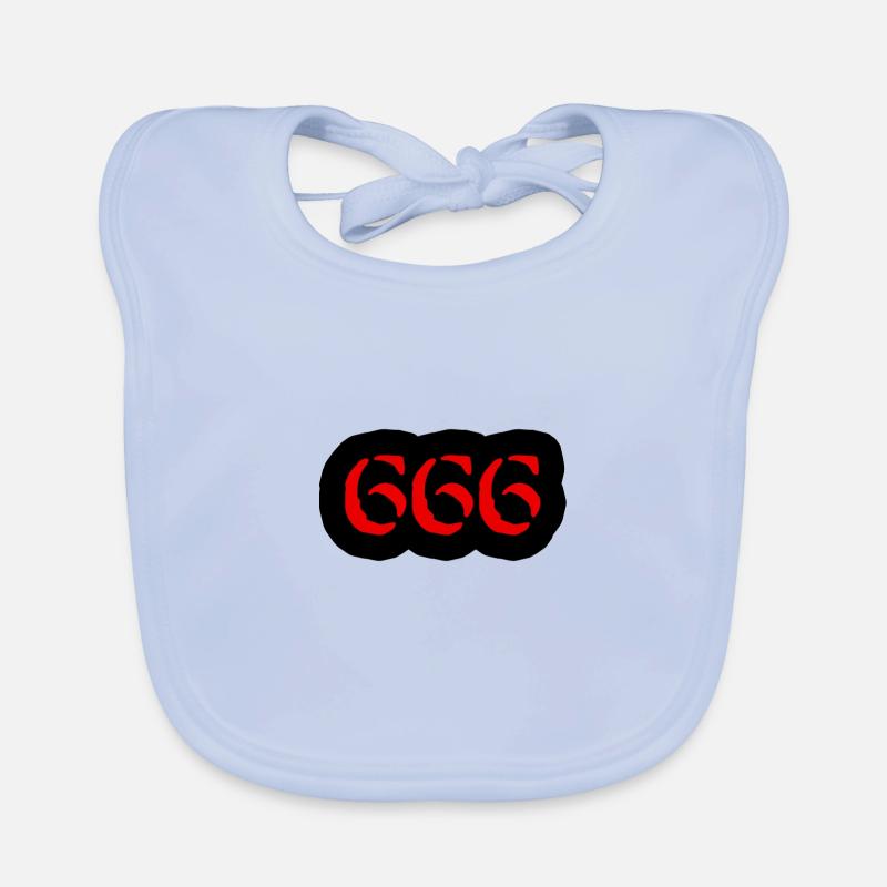 666 - Bavoir bio Bébé - bleu ciel