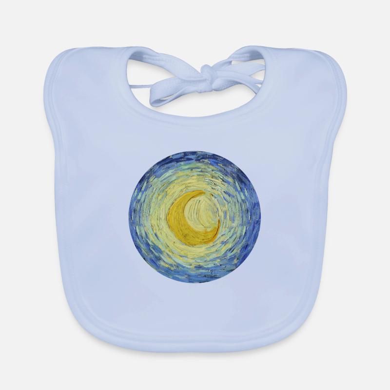 Lune Vincent van Gogh Starry Night Starry Night Bavoir bio Bébé