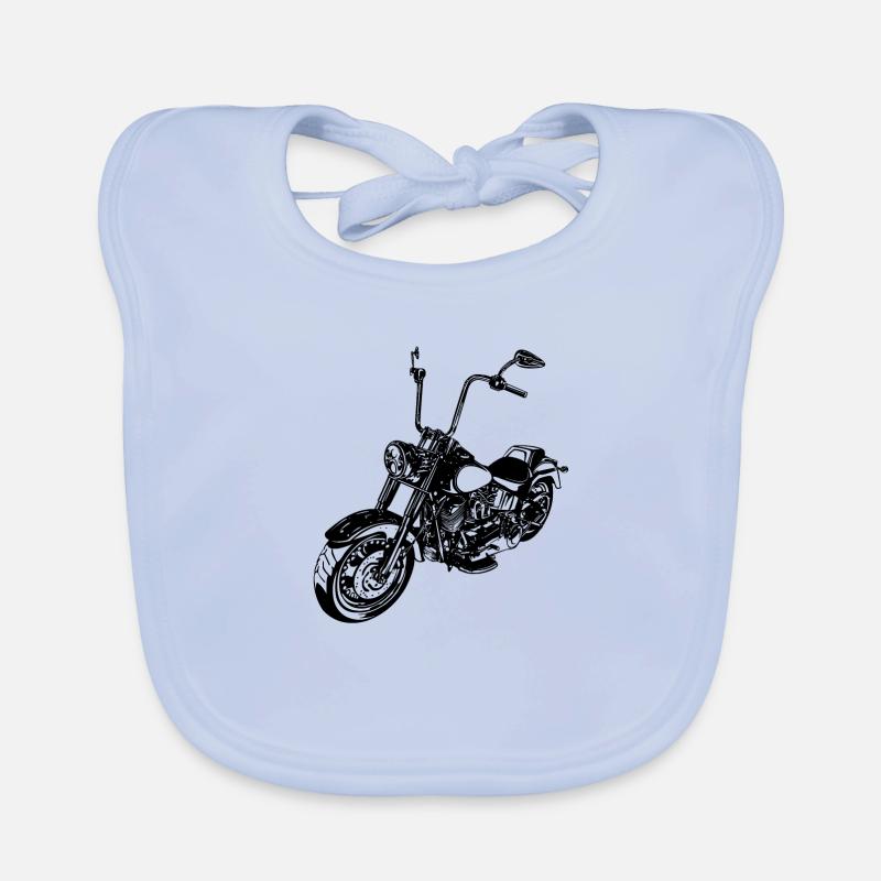 Motorrad Chopper Baby Bio-Lätzchen