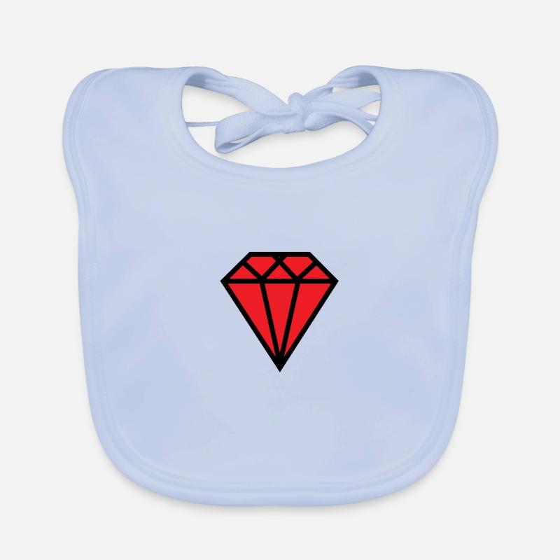 ruby - Organic Baby Bibs - sky blue