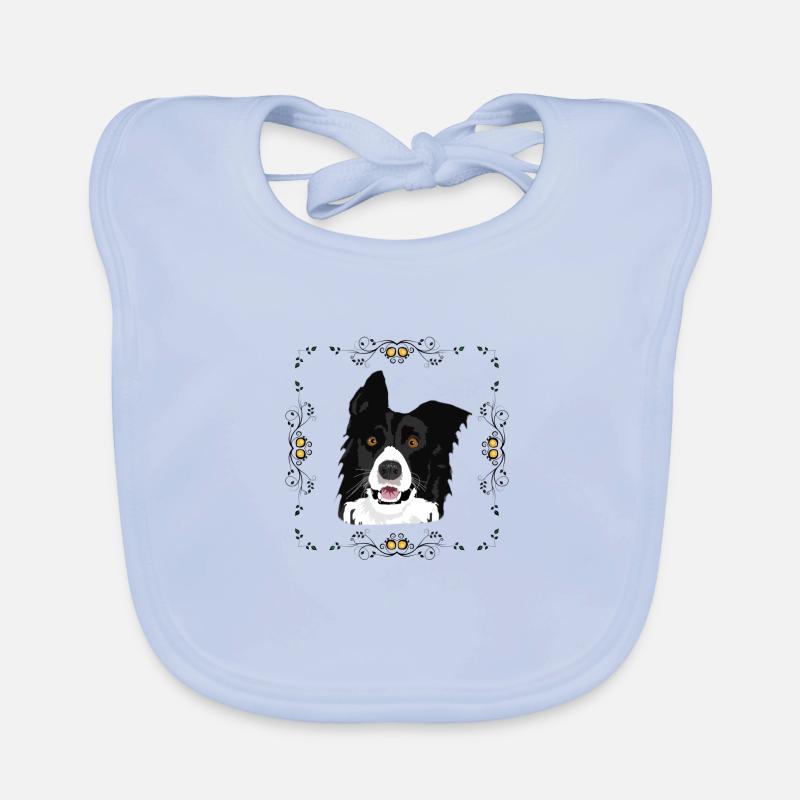 Border Collie Organic Baby Bibs
