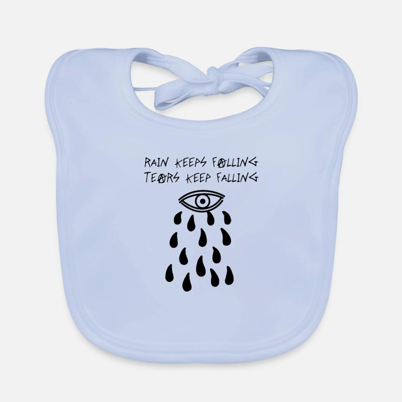 La pluie continue de tomber (noir) Bavoir bio Bébé