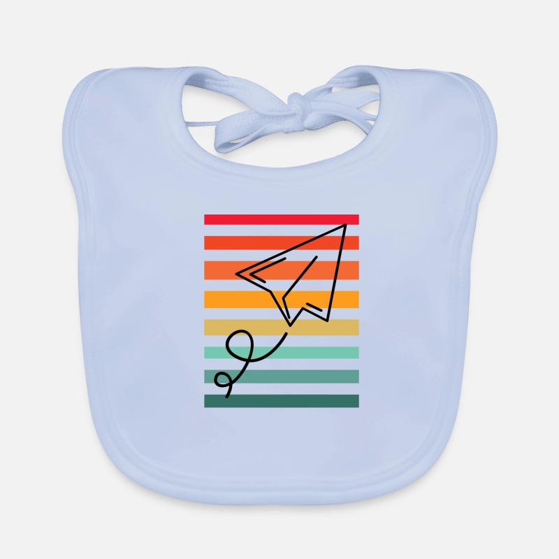 Papierflieger Sunset Baby Bio-Lätzchen