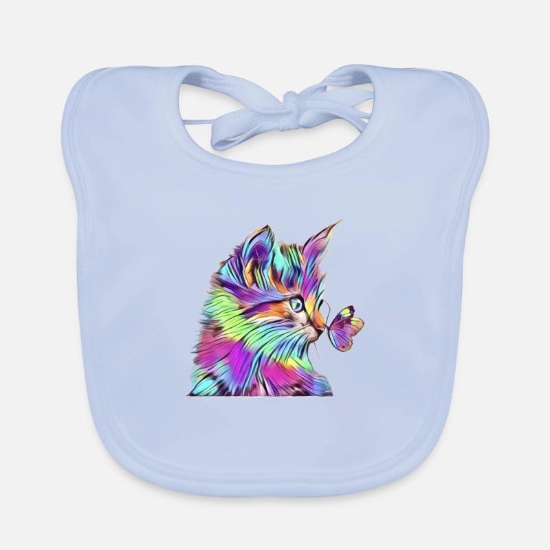 Rainbow Butterfly Organic Baby Bibs