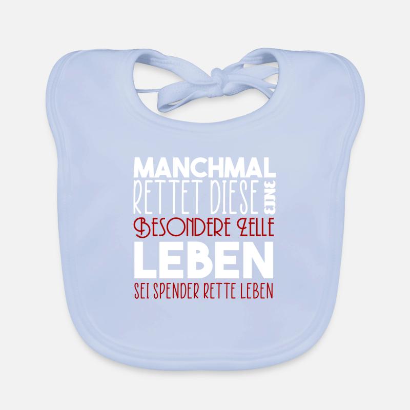 Blutspende Leben retten Spender Knochenmarkspende Baby Bio-Lätzchen