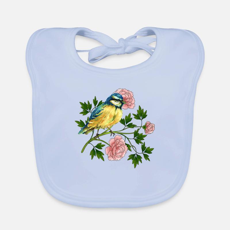 Oiseau coloré Bavoir bio Bébé