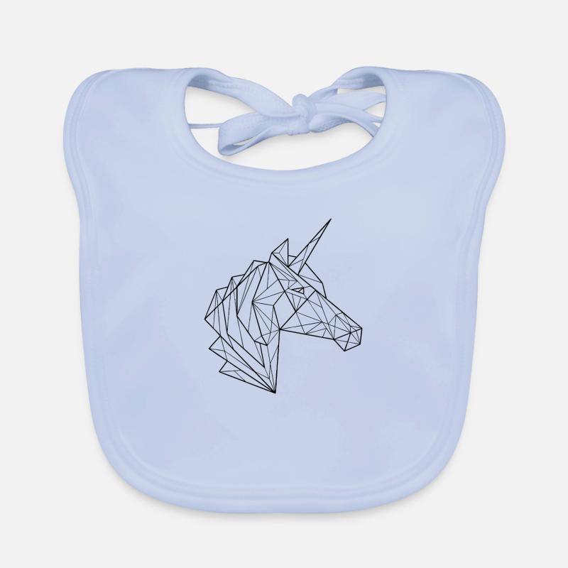 Polygon Unicorn Organic Baby Bibs