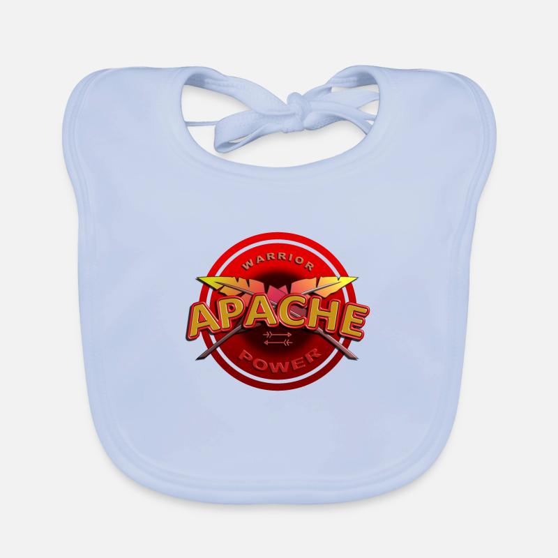 apache warrior power Organic Baby Bibs