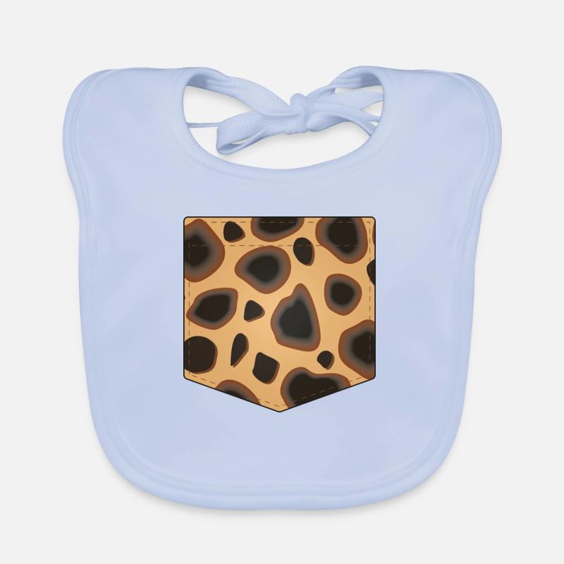Geopard pocket Organic Baby Bibs