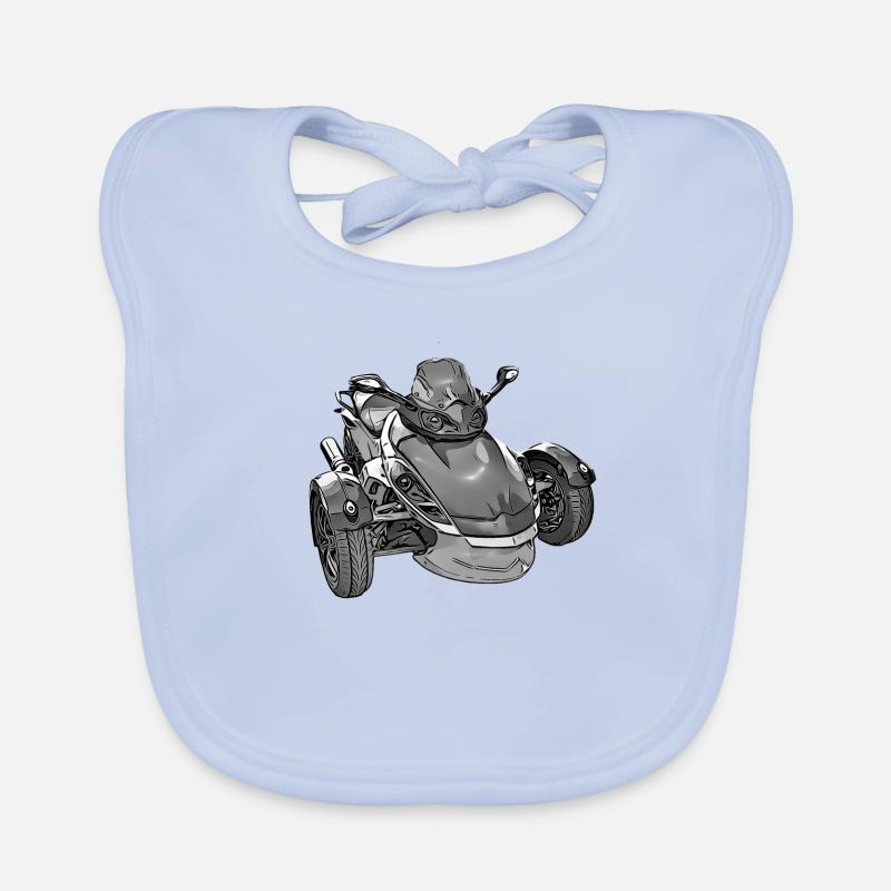Spyder noir Bavoir bio Bébé