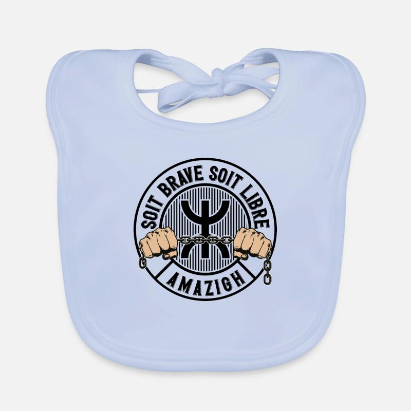 Entweder mutig oder frei. Amazigh. Baby Bio-Lätzchen