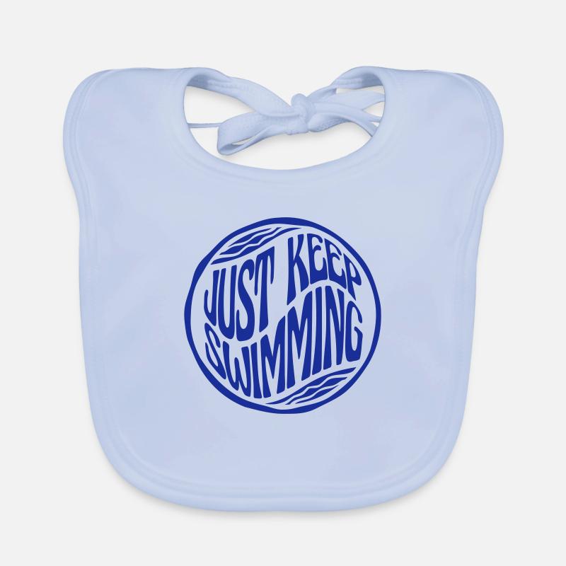 Continuez simplement à nager Bavoir bio Bébé