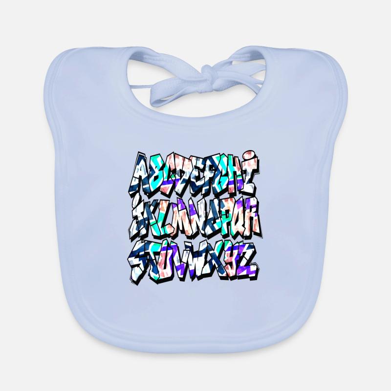 Alphabet graffiti Bavoir bio Bébé