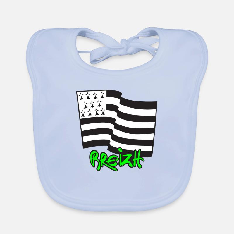 Logo Vert Fluo Bavoir bio Bébé