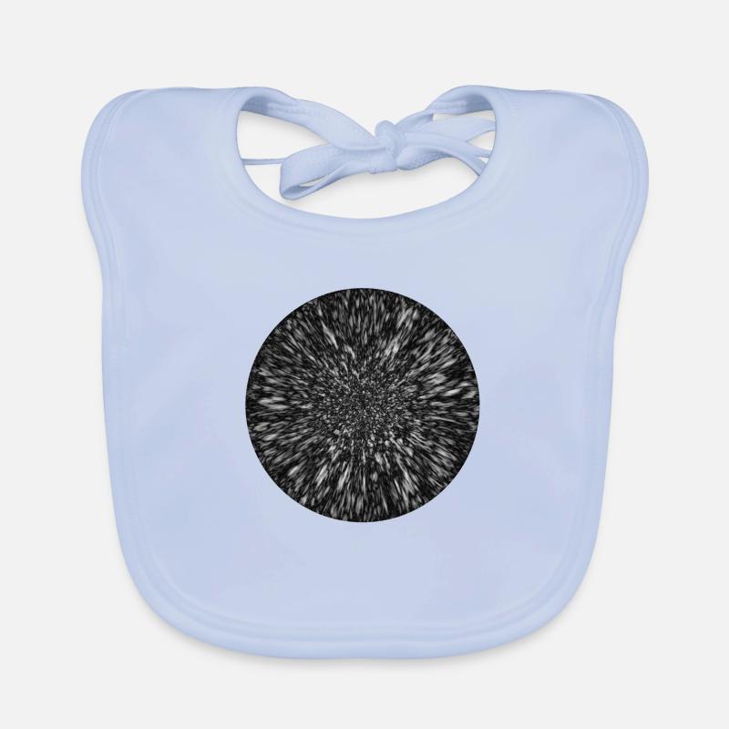 Conception de fleurs abstraites en noir et blanc Bavoir bio Bébé