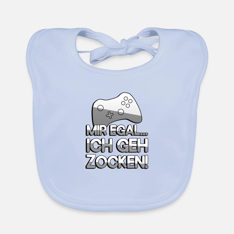 MIR EGAL... ICH GEH ZOCKEN! + Controller - Gaming Baby Bio-Lätzchen