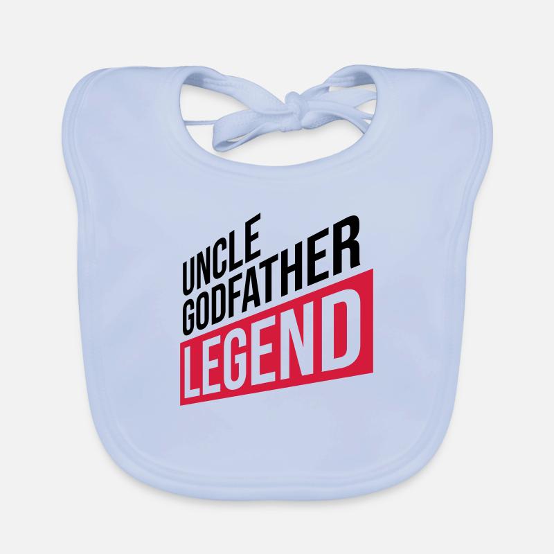 Uncle Godfather Legend Quote Organic Baby Bibs