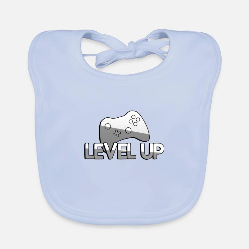 LEVEL UP + Controller - Gaming Baby Bio-Lätzchen