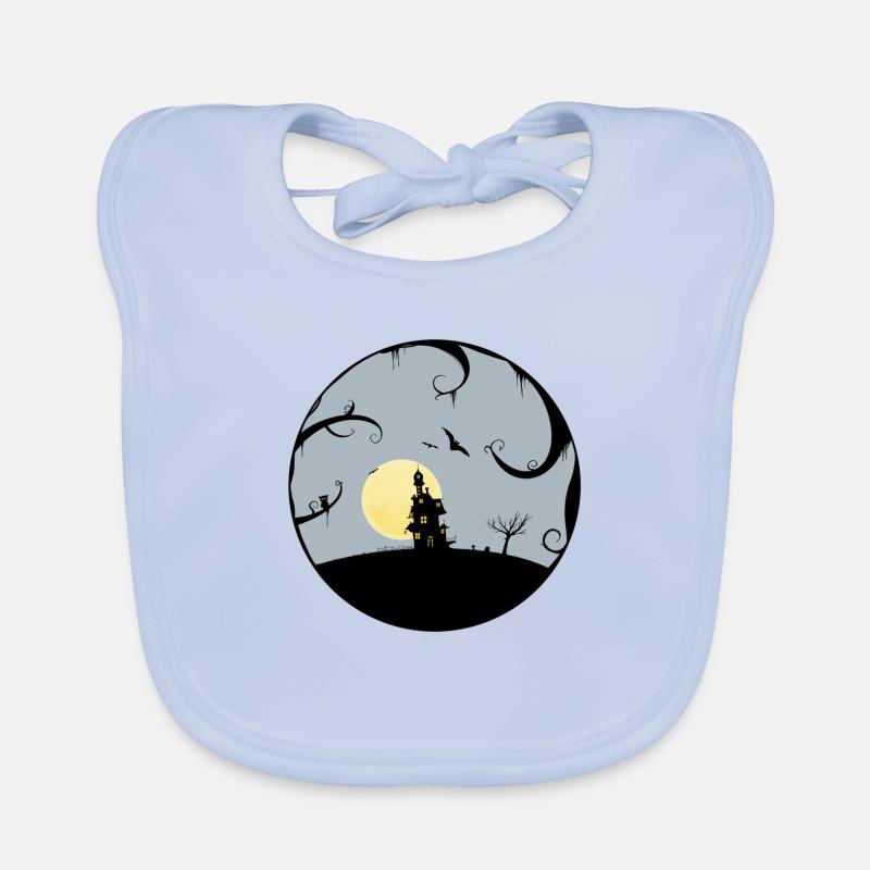 Halloween Castle Organic Baby Bibs