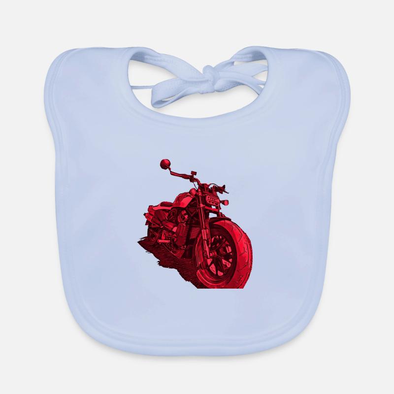 Chopper red Organic Baby Bibs